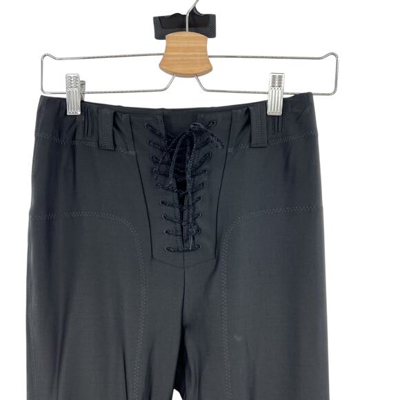 Unravel Project Ben Taverniti Lace Up Leggings Skinny Satin Black Size Small - Picture 4 of 13